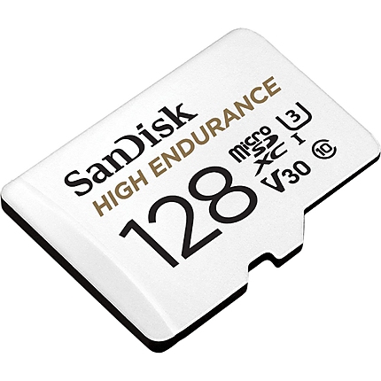 Карта памет SANDISK High Endurance micro SDXC UHS-I, A1, SD Адаптер, 128GB, Class 10, 100Mb/s