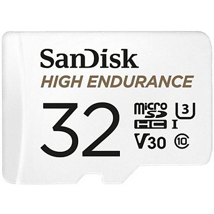 Карта памет SANDISK High Endurance micro SDHC UHS-I, A1, SD Адаптер, 32GB, Class 10, 100Mb/s