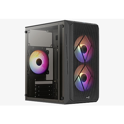 AeroCool кутия Case mATX - CS-107-A-BK-v2 - 3 fans included