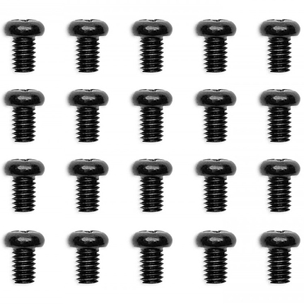 EK-Loop Phillips Head Screw Set M4x6mm - Black (20pcs)