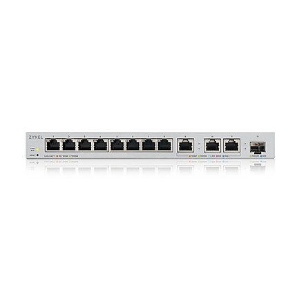 ZyXEL XGS1250-12, 12-Port Gigabit webmanaged Switch with 8 port 1G + 3-Port MultiGig 1/2.5/5/10G + 1-Port SFP+