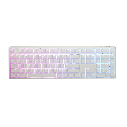 Геймърскa механична клавиатура Ducky One 3 Pure White Full Size Hotswap Cherry MX Black, RGB, PBT Keycaps