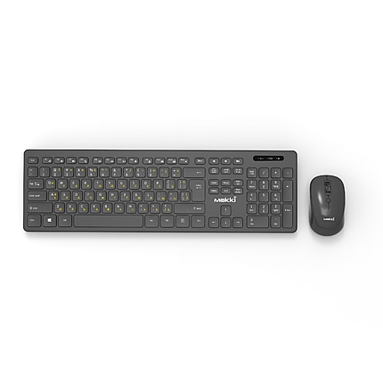 Makki БДС клавиатура и мишка Combo Keyboard and Mouse Wireless 2.4G BG low-profile chocolate - MAKKI-KB-KMX-C16