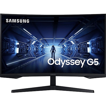 Samsung C27G55TQ, 27" Odyssey GAMING, Curved 1000R, VA QLED, 144 Hz, 1 ms MPRT, 2560x1440, 300 cd/m2, 2500:1 Contrast, FreeSync Premium, HDR10, Eye Saver Mode, Flicker Free, Game Mode, Display Port 1.2, HDMI 2.0, Headphone Jack,  178°/178°, Black