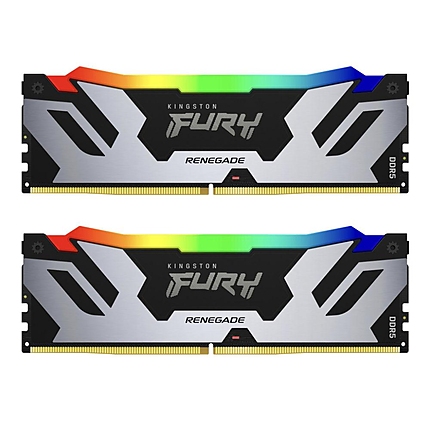 Памет Kingston Fury Renegade Silver RGB 64GB(2x32GB) DDR5 PC5-48000 6000MHz CL32 KF560C32RSK2-64