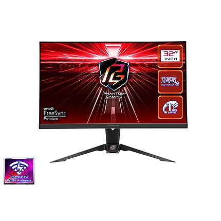 Геймърски Монитор ASRock PG32QF2B 32" QHD (2560X1440) Flat VA, 165Hz, 1ms , 92% DCI-P3 , 2xHDMI, 1xDP, WiFi Antena, Freesync Premium