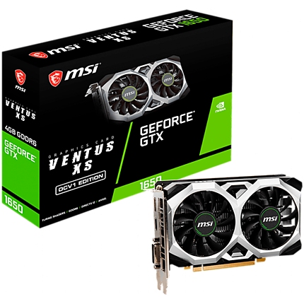 MSI Video Card Nvidia GTX 1650 D6 VENTUS XS V1 (GTX1650, 4GB, GDDR6, 128bit, HDMI, DP, DVI-D)