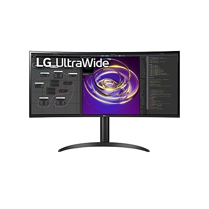 LG 34WP85CP-B, 34" 21:9 Curved WQHD (3440x1440) IPS, 5ms, CR 1000:1, 300 cd/m2, HDR 10, DCI-P3 95%, AMD FreeSync, USB Type-C, HDMI, DisplayPort, Speaker 2ch 7w, PBP, Height Adjustable Stand,  Tilt , Black