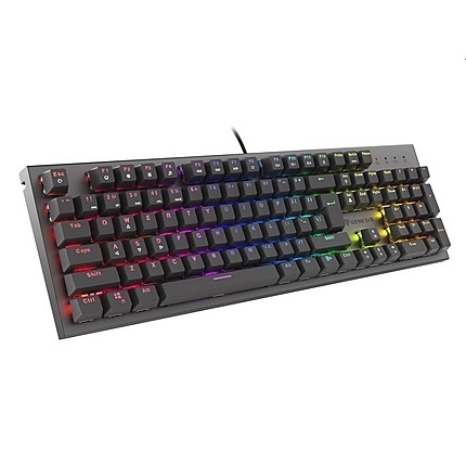 Genesis Mechanical Gaming Keyboard Thor 303 RGB Backlight Red Switch Hot Swap US Layout Black