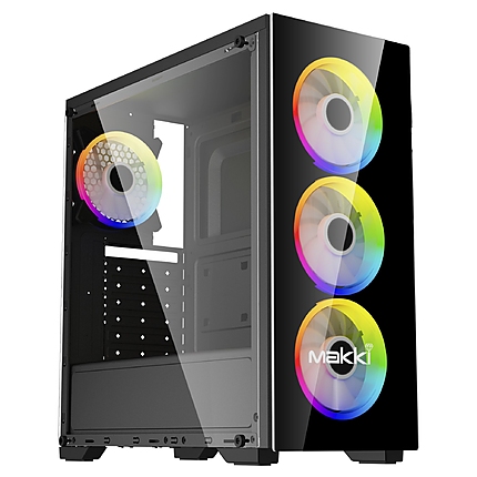 Makki кутия за компютър Case ATX A62 aRGB - Remote/4 Fans