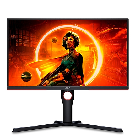 AOC 25G3ZM/BK, 24.5" VA WLED, 1920x1080@240Hz, 1ms GtG, 0.5ms MPRT, 300cd m/2, 3000:1, 80M:1 DCR, AdaptiveSync, FlickerFree, Low Blue Light, Tilt, Height Adjust, Pivot, Swivel, 2xHDMI, DP, USB hub