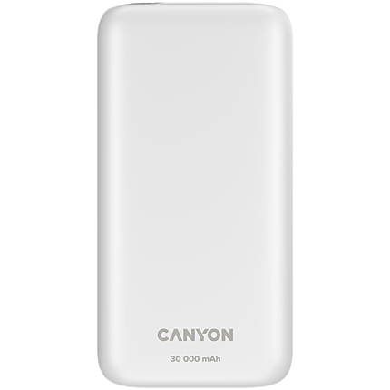 CANYON PB - 301 Power bank 30000mAh Li-poly battery, Input Micro: DC5V/2A, 9V/2A Input Type c PD пјљ DC5V/3A, 9V/2AпјЊ Output Type C  PD:5V/3A,9V/2.2A,12V/1.5AOutput USB A1+USBA 2 : 5V3A,5V/4.5A,4.5V/5A,9V2A,12V1.5A,22.5W quick charging cable 0.3m, 1