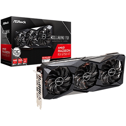 Asrock AMD Radeon RX6750XT Challenger Pro 12GB OC, GDDR6 192-bit, 1x HDMI 2.1 VRR, 3x DP 1.4, power 2x8 pin, recomended PSU 700W