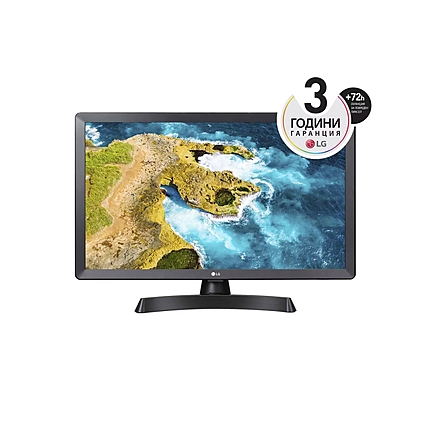 LG 24TQ510S-PZ, 23.6" WVA, LED, Smart webOS, TV Tuner DVB-T2/C /S2, 1000:1, Mega DFC, 200cd, 1366x768, AI SOUND, WiFi, HDMI, Bluetooth, USB 2.0, HOTEL MODE, AirPlay, Speaker 2x5W, Black