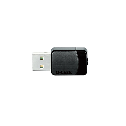 Безжичен Wireless адаптер D-Link, Dual band, AC600 MU-MIMO, 2.4GHz, USB 2.0, Черен