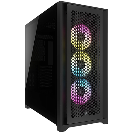 Corsair iCUE 5000D RGB Airflow Tempered Glass, Black, EAN: 840006694342