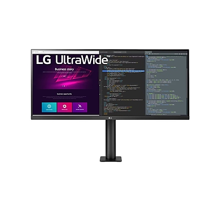 LG 34WN780P-B, 34" UltraWide Ergo IPS AG, 5ms, CR 1000:1, 300 cd/m2, 21:9, QHD (3440x1440), HDR 10, sRGB 99% , AMD FreeSync, Reader Mode, 75Hz, USB hub 3.0, HDMI, DisplayPort, Speaker 7Wx2, Height Adjustable, Tilt, Swivel, Extend, Retract, Black