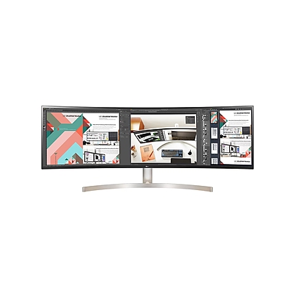 LG 49WL95CP-W, 49" 32:9 Curved UltraWide Dual QHD 5120x1440 IPS Panel, USB Type-C, 5ms, 350 cd/m2, 1000:1, HDR10, sRGB 99%, FreeSync, 3 PBP, HDMI, DisplayPort, Speacer 2ch 10W, Tilt, Height, Swivel, Tiltan