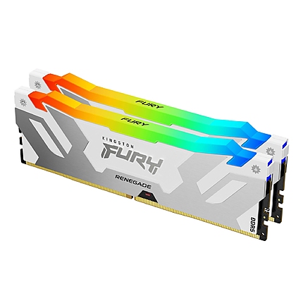 Памет Kingston Fury Renegade White RGB 32GB(2x16GB) DDR5 6000MHz CL32 KF560C32RWAK2-32