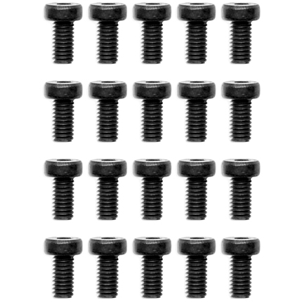 EK-Loop Hex Key Screw Set M4x8mm - Black (20pcs)