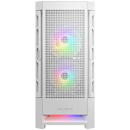 COUGAR Airface RGB White, Mid Tower, 2x 140 1x120 ARGB Fans, RGB Button,  4mm Tempered Glass, Mini ITX / Micro ATX / ATX / CEB/ E-ATX, USB 3.0 x 2, USB 2.0 x 1, 4 Pole Headset Audio Jack x1