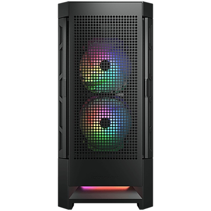 COUGAR Airface RGB, Mid Tower, 2x 140 1x120 ARGB Fans, RGB Button,  4mm Tempered Glass, Mini ITX / Micro ATX / ATX / CEB/ E-ATX, USB 3.0 x 2, USB 2.0 x 1, 4 Pole Headset Audio Jack x1