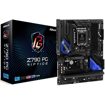 ASROCK MB Desktop Z790 PG Riptide (S1700, 4x DDR5, 1x PCIe 4.0 x16, 1x PCIe 5.0 x16, 1x PCIe 3.0 x1, 1x Hyper M.2, 1x Blazing M.2, 8x SATA3, 2x USB-C, 8x USB 3.2, 6x USB 2.0, 1x RJ-45 2.5GB, 1x HDMI, 1x DP, ATX