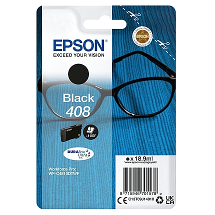 Epson 408 Spectacles DURABrite Ultra Single Black Ink