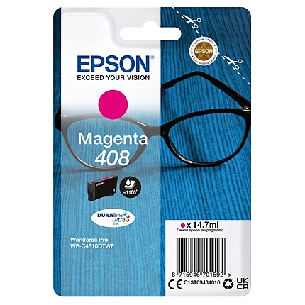 Epson 408 Spectacles DURABrite Ultra Single Magenta Ink