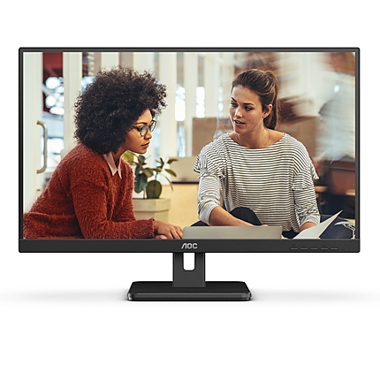 AOC 27E3UM, 27" VA WLED, 1920x1080@75Hz, 4ms GtG, 300cd/m2, 3000:1, DCR 20M:1, AdaptiveSync, FlickerFree, Low Blue Light, 2Wx2, Tilt, D-SUB, HDMI, DP, USB hub