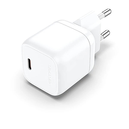 Vention Универсално зарядно за стена Charger Wall GaN - USB Type-C 65W White - FAKW0-EU