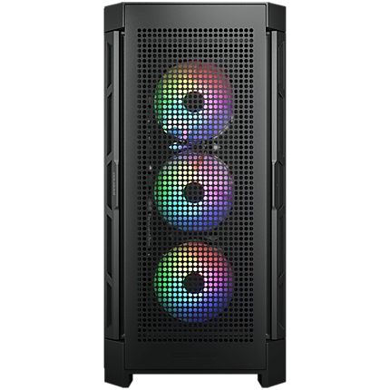 COUGAR DUOFACE PRO RGB Black, Mid Tower, 3x 120 ARGB Fans, RGB Button, Tempered Glass, Mini ITX / Micro ATX / ATX / CEB / E-ATX, USB 3.0 x 2, USB 2.0 x 1, Type C Gen 2, 4 Pole Headset Audio Jack