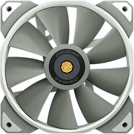 COUGAR MHP 120 White, 120mm 4-pin PWM fan, 600-2000RPM, HDB Bearing, Anti-vibration Dampers, Extension Cable + Low-Noise Adapter, Case + Radiator screws, 82.48 CFM, 4.24mm H20, 34.5 dBA (Max)