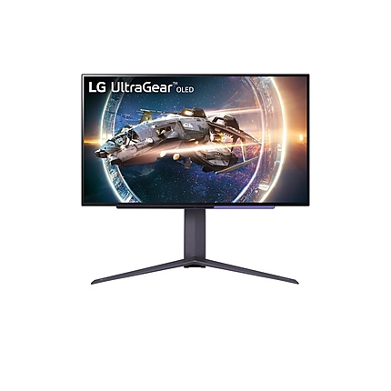 LG 27GR95QE-B 26.5", UltraGear OLED 0.03ms (GtG), AG, QHD (2560x1440), 240Hz, HDR10, 1500000:1, 1000cd/m2, DCI-P3 98.5%, USB3.0 (1up/2down), VRR, AMD Free-sync, NVIDIA G-Sync, HDMI, DP, Height Adjustable, Pivot, Tilt, Swive, Headphone Out, Black