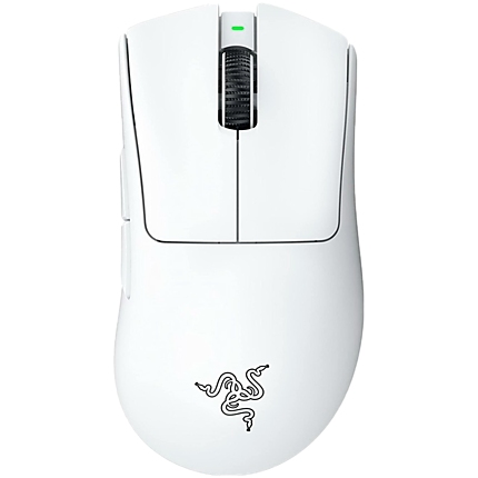 Razer DeathAdder V3 Pro - White Edition, Ergonomic Wireless Gaming Mouse, Speedflex Charging Cable USB Type C, 30000DPI, Optical Mouse Switches Gen-3, 63 g, Focus Pro 30K Optical Sensor