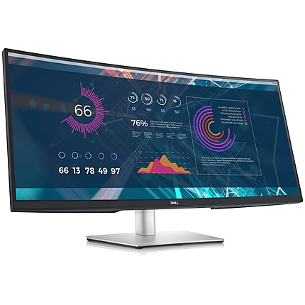 Dell P3421W, 34" Curved WQHD  AG, IPS, 21:9, 5ms, 1000:1, 300 cd/m2, (3440x1440 ), HDMI, DP, USB-C, USB 3.0, Height Adjustable, Swivel, Tilt, Black