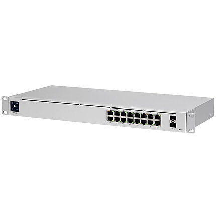 USW-16-PoE 16 RJ45 ports with 2 SFP ports