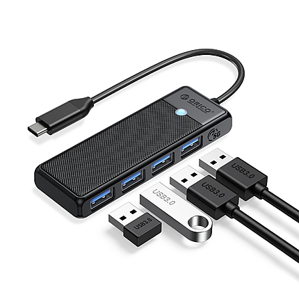 Orico хъб USB3.1 HUB Type-C - 4 x USB3.0 - PAPW4A-C3-015-BK