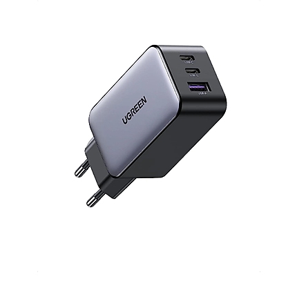 Ugreen универсално зарядно за стена Charger Wall 65W GaN CD244, 1 x USB-A, 2 x Type-C, Black - 10335