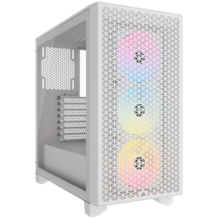 Corsair 3000D RGB Tempered Glass Mid-Tower, White, EAN: 0840006610861