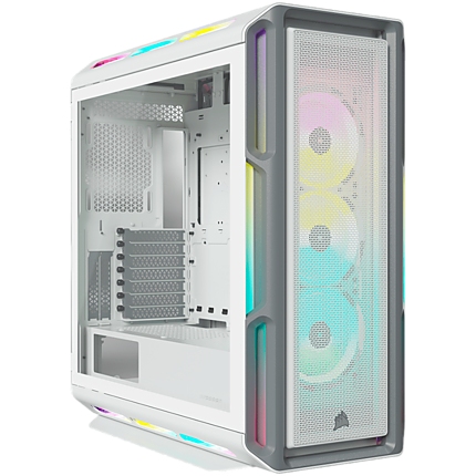 Corsair iCUE 5000T RGB Tempered Glass Mid-Tower Smart Case, White, EAN: 0840006645184