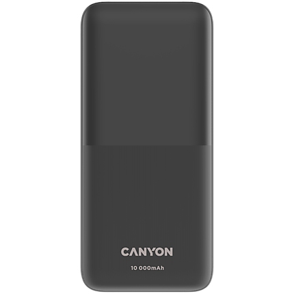 CANYON PB-1010, Power bank 10000mAh Li-pol battery with 2pcs Build-in Cable,  Input:  TYPE-C:  5V3A/9V2A  18WMicro USB: 5V2A/9V2A  18W   Output:  TYPE-C:  5V3A/9V2.2A  20WUSB-A: 4.5V5A ,5V4.5A, 5V3A,9V2A ,12V1.5A 22.5WTYPE-C cable: 4.5V5A ,5V4.5A, 5V3A,