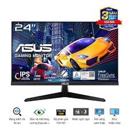 Геймърски Монитор ASUS VY249HGE  24" Full HD, IPS, 1ms MPRT, 144Hz, ELMB, Shadow Boost, Low Blue Light, Flicker Free, FreeSync Premium