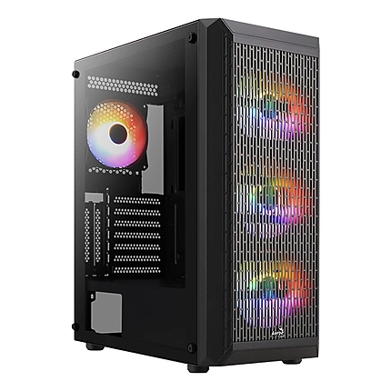 AeroCool кутия Case ATX - Beam-G-BK-v2 - 4 fans included