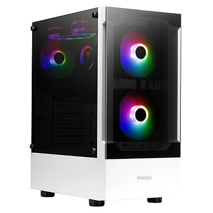 Gamdias кутия Case ATX - TALOS E3 White - aRGB, Tempered Glass