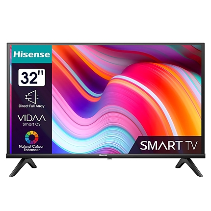 Hisense 32" A4K, HD 1366x768, DLED, HDR, HLG, Dolby Audio, DTS Virtual X, Smart TV, WiFi, WiFi Direct, BT, Anyview Cast, 2xHDMI, 2xUSB, LAN, CI+, DVB-T2/C/S2, Black