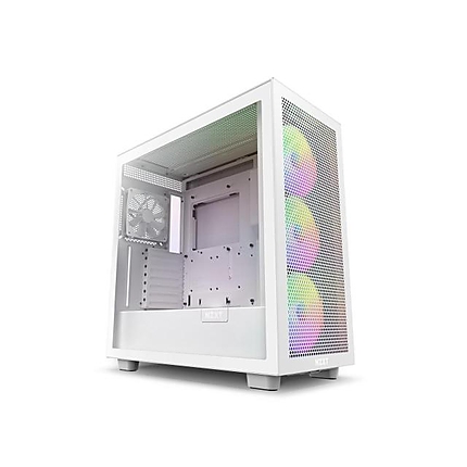 Кутия NZXT H7 Flow RGB Matte White Mid-Tower