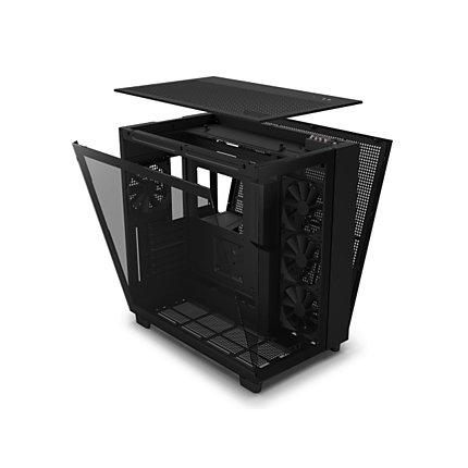 Кутия NZXT H9 Flow Matte Black - Middle Tower