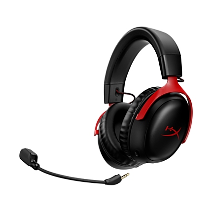 Геймърски слушалки HyperX, Cloud III, Безжични, Микрофон, Черно/Червено