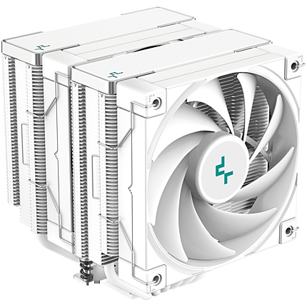 DeepCool AK620 WH, CPU Air Cooler, 2x120mm PWM FDB Fan, TDP 260W, 6 Heatpipes, White, Intel LGA2066/2011-v3/2011/1700/1200/115x, AMD AM5/AM4, 129Г—138Г—160 mm(LГ—WГ—H), 3 Year Warranty